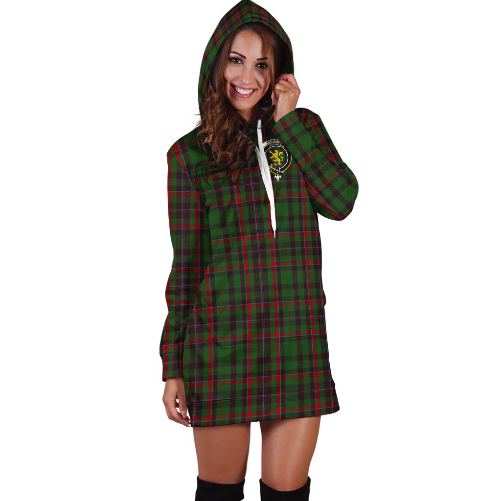 Cumming Hunting Tartan Hoodie Dress with Family Crest - Tartan Vibes Clothing