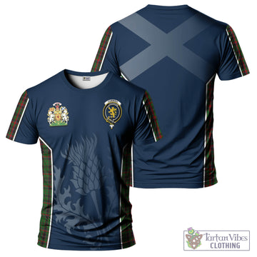 Cumming Hunting Tartan T-Shirt with Family Crest and Scottish Thistle Vibes Sport Style