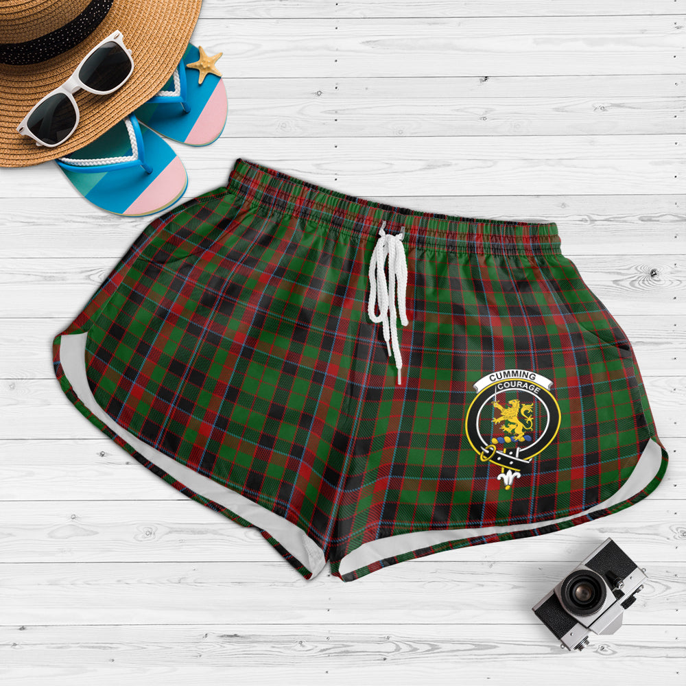 cumming-hunting-tartan-womens-shorts-with-family-crest