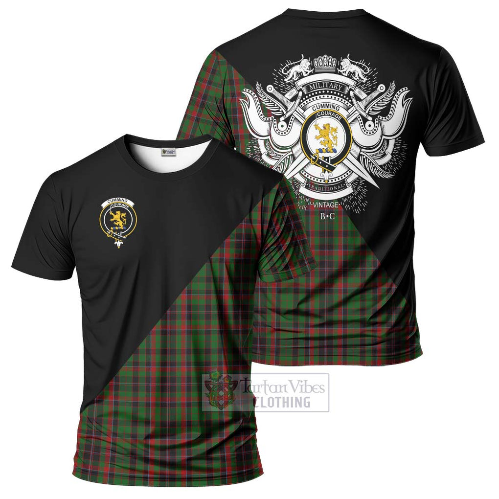 Cumming Hunting Tartan T-Shirt with Family Crest and Military Logo Style Kid's Shirt - Tartanvibesclothing Shop