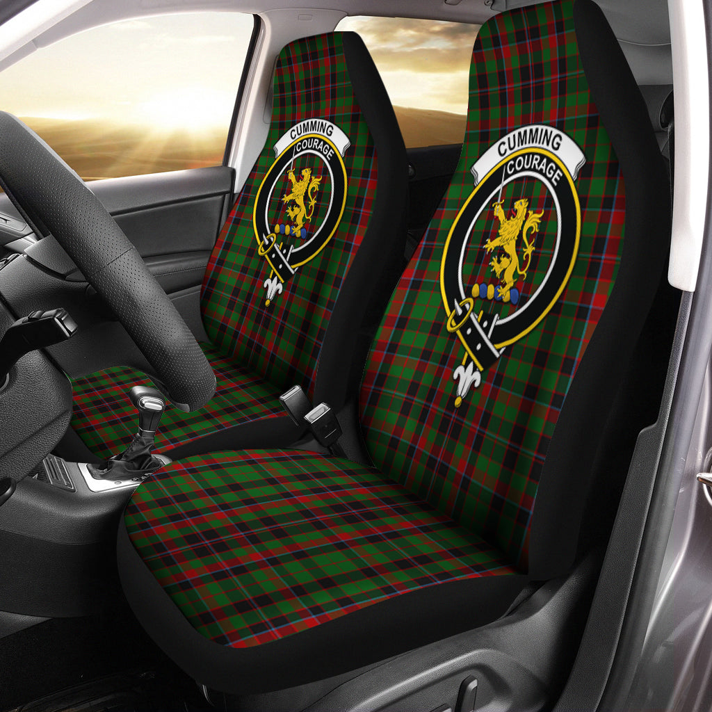 Cumming Hunting Tartan Car Seat Cover with Family Crest One Size - Tartanvibesclothing