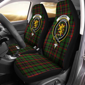 Cumming Hunting Tartan Car Seat Cover with Family Crest