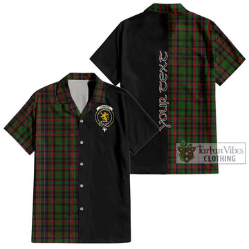 Cumming Hunting Tartan Short Sleeve Button Shirt with Family Crest and Half Of Me Style