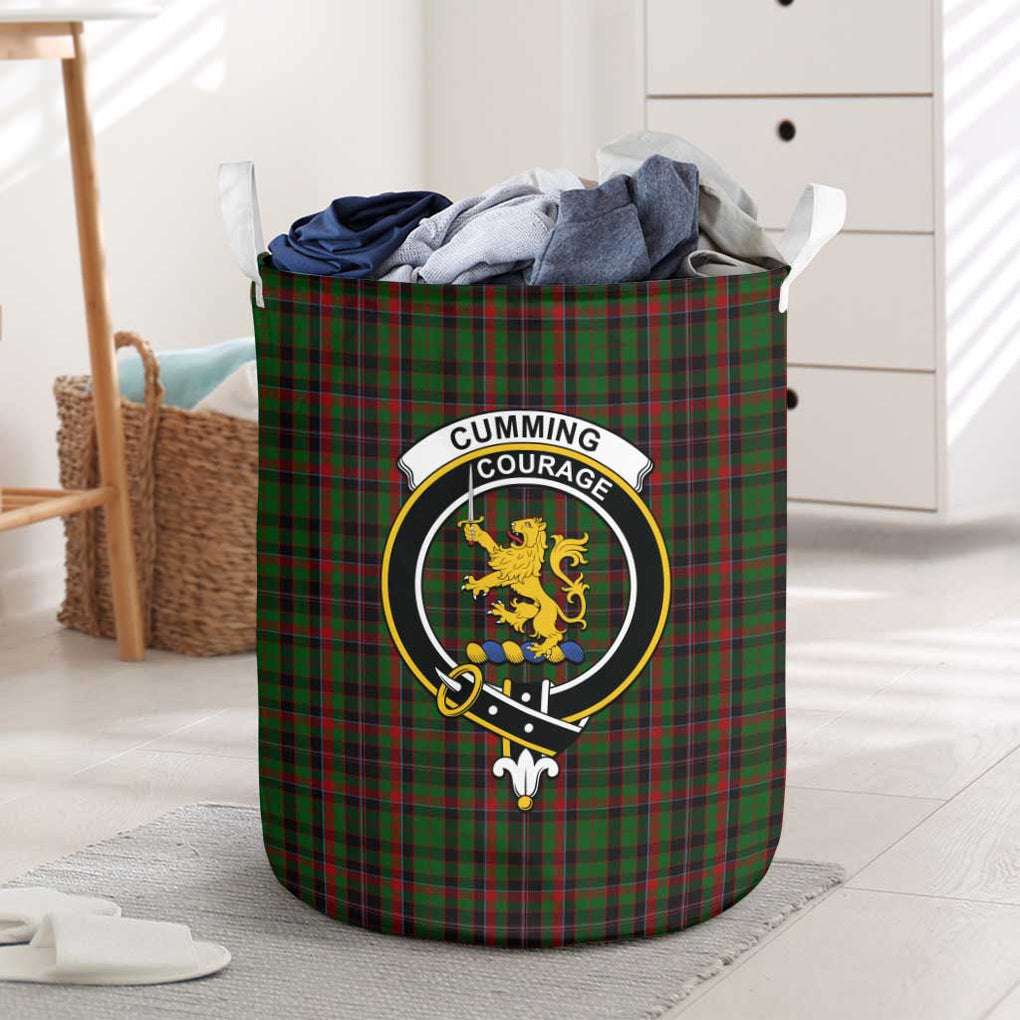 Cumming Hunting Tartan Laundry Basket with Family Crest One Size - Tartanvibesclothing Shop