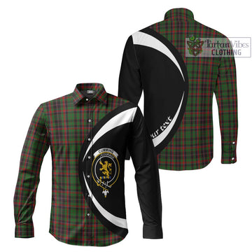 Cumming Hunting Tartan Long Sleeve Button Up with Family Crest Circle Style