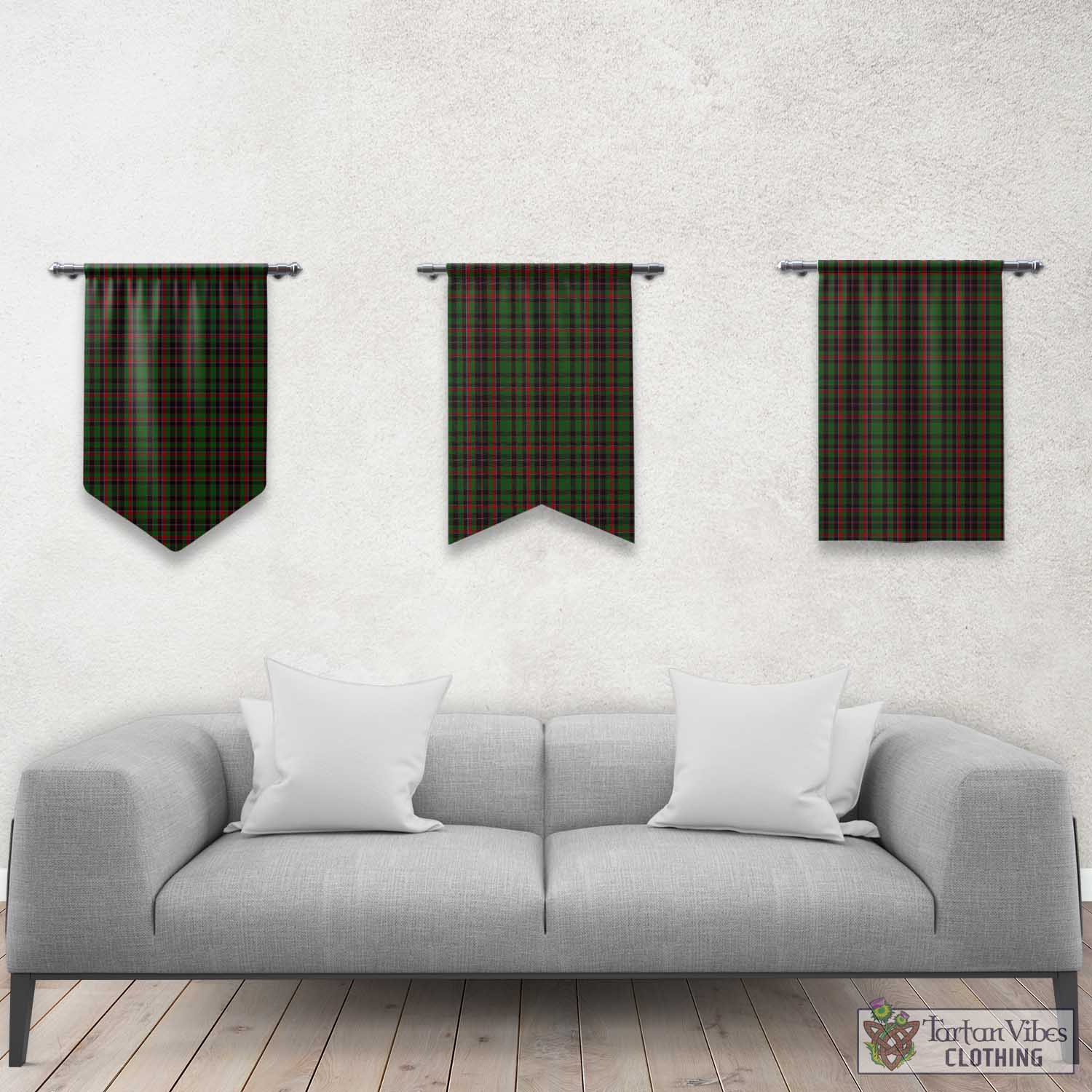 Tartan Vibes Clothing Cumming Hunting Tartan Gonfalon, Tartan Banner