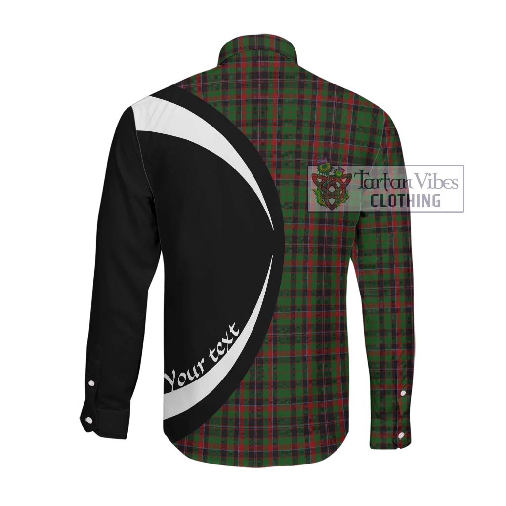 Cumming Hunting Tartan Long Sleeve Button Up with Family Crest Circle Style Men's Shirt - Tartan Vibes Clothing