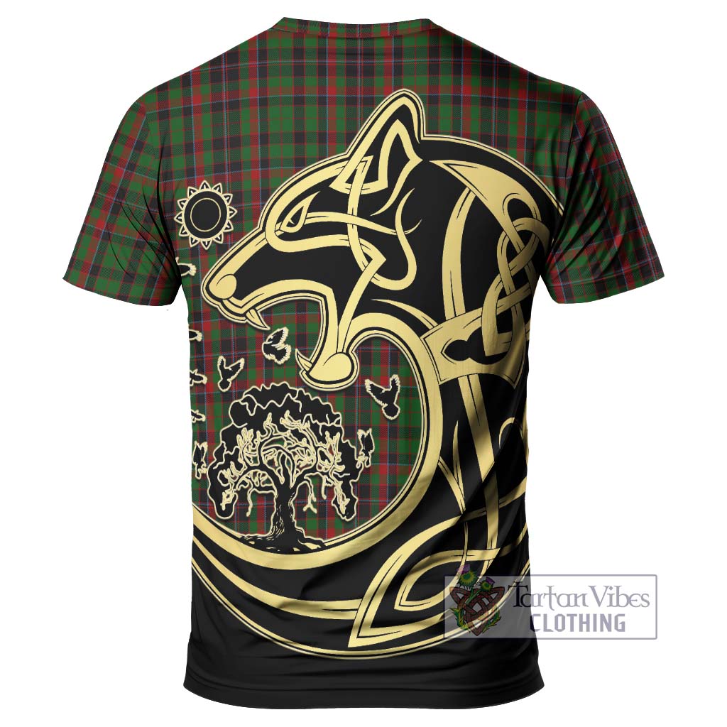 Cumming Hunting Tartan T-Shirt with Family Crest Celtic Wolf Style - Tartan Vibes Clothing