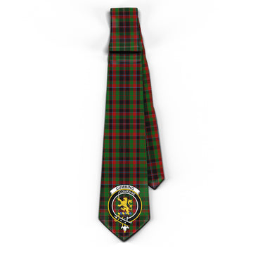 Cumming Hunting Tartan Classic Necktie with Family Crest