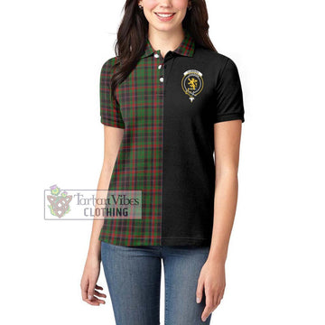 Cumming Hunting Tartan Women's Polo Shirt with Family Crest and Half Of Me Style