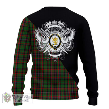 Cumming Hunting Tartan Ugly Sweater with Family Crest and Military Logo Style