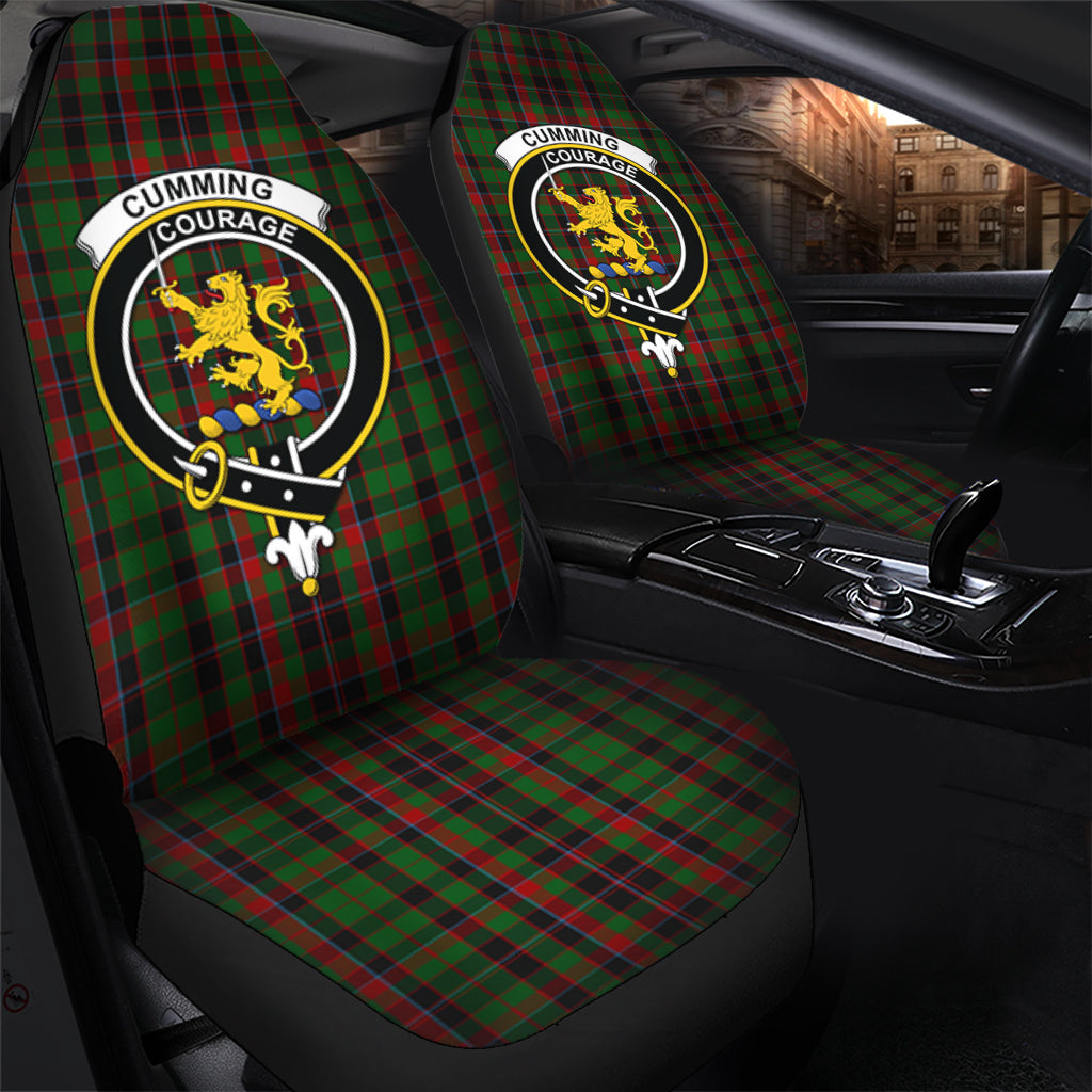 Cumming Hunting Tartan Car Seat Cover with Family Crest - Tartanvibesclothing