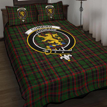 Cumming Hunting Tartan Quilt Bed Set with Family Crest