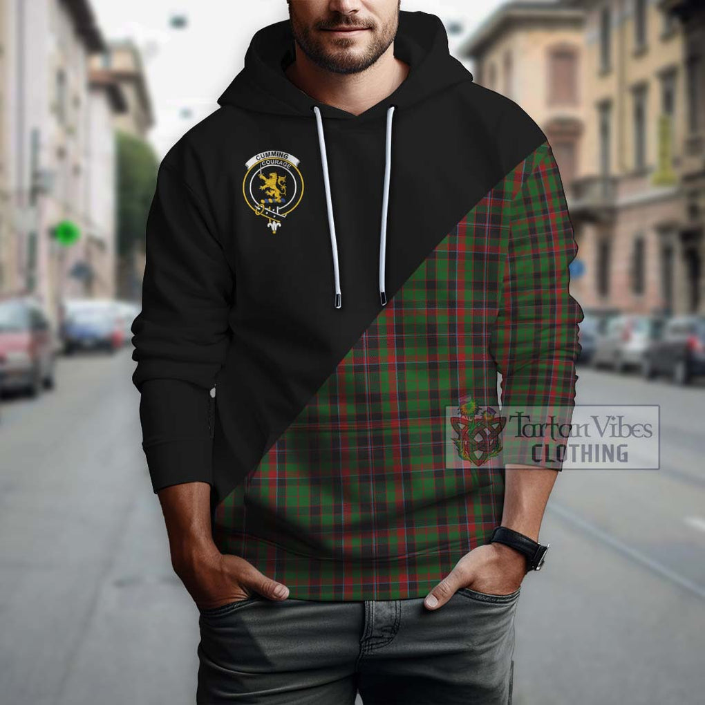 Cumming Hunting Tartan Hoodie with Family Crest and Military Logo Style - Tartanvibesclothing Shop