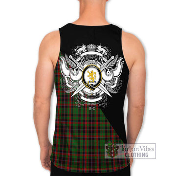 Cumming Hunting Tartan Men's Tank Top with Family Crest and Military Logo Style