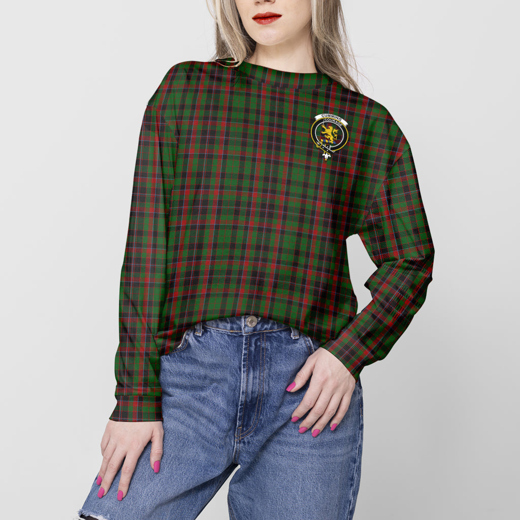 Cumming Hunting Tartan Sweatshirt with Family Crest - Tartan Vibes Clothing