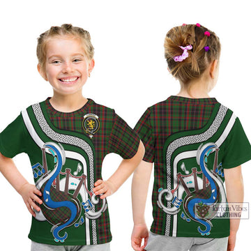 Cumming Hunting Tartan Kid T-Shirt with Epic Bagpipe Style