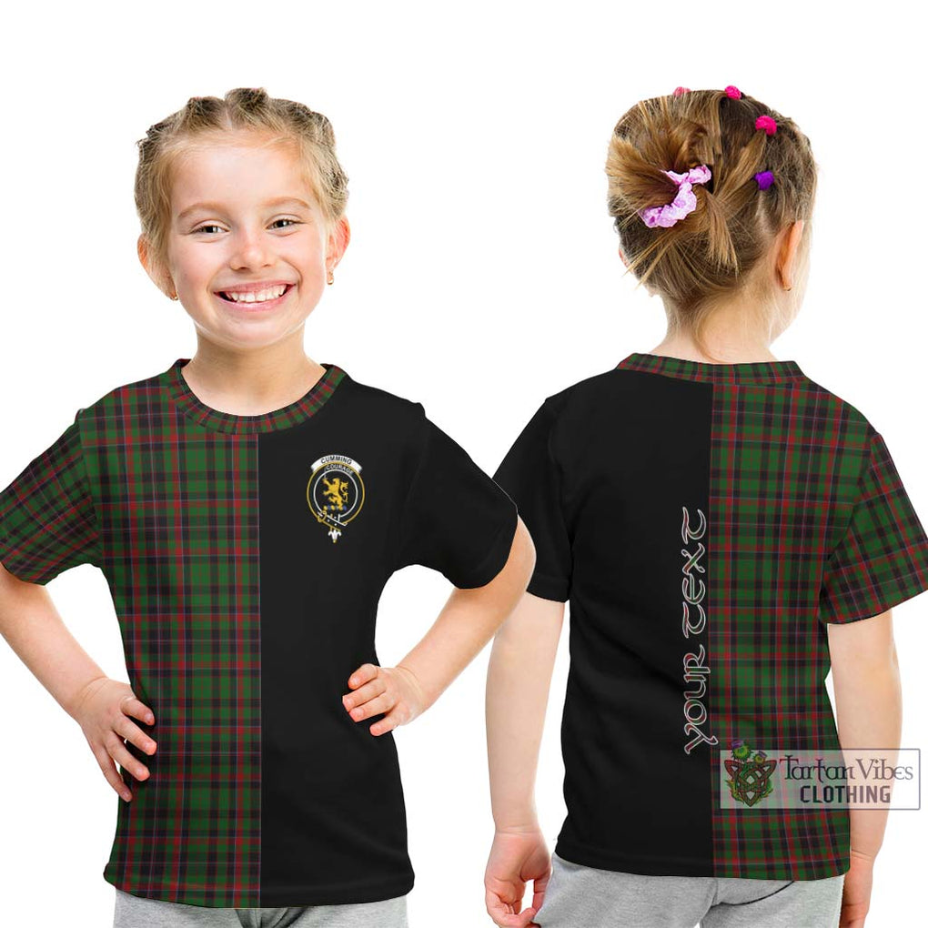 Cumming Hunting Tartan Kid T-Shirt with Family Crest and Half Of Me Style - Tartanvibesclothing Shop