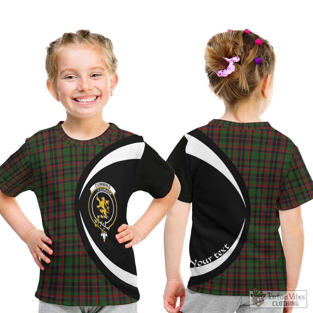 Cumming Hunting Tartan Kid T-Shirt with Family Crest Circle Style - Tartan Vibes Clothing