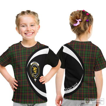 Cumming Hunting Tartan Kid T-Shirt with Family Crest Circle Style