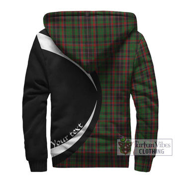 Cumming Hunting Tartan Sherpa Hoodie with Family Crest Circle Style