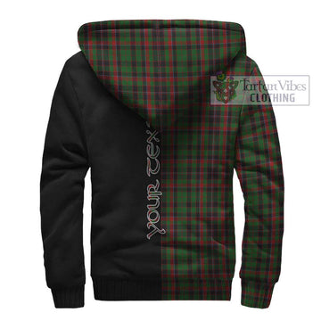 Cumming Hunting Tartan Sherpa Hoodie with Family Crest and Half Of Me Style