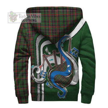 Cumming Hunting Tartan Sherpa Hoodie with Epic Bagpipe Style