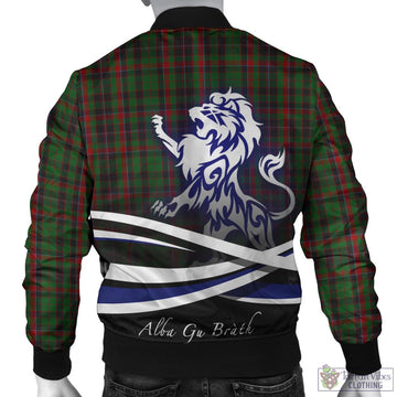 Cumming Hunting Tartan Bomber Jacket with Alba Gu Brath Regal Lion Emblem