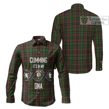 Cumming Hunting Tartan Long Sleeve Button Shirt with Family Crest DNA In Me Style