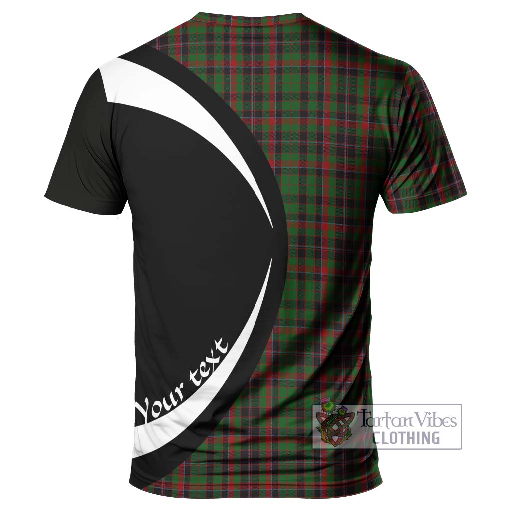 Tartan Vibes Clothing Cumming Hunting Tartan T-Shirt with Family Crest Circle Style