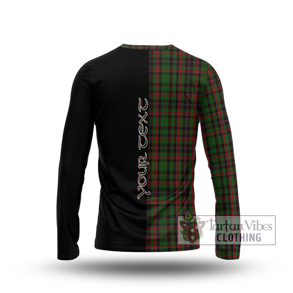 Cumming Hunting Tartan Long Sleeve T-Shirt with Family Crest and Half Of Me Style - Tartanvibesclothing Shop