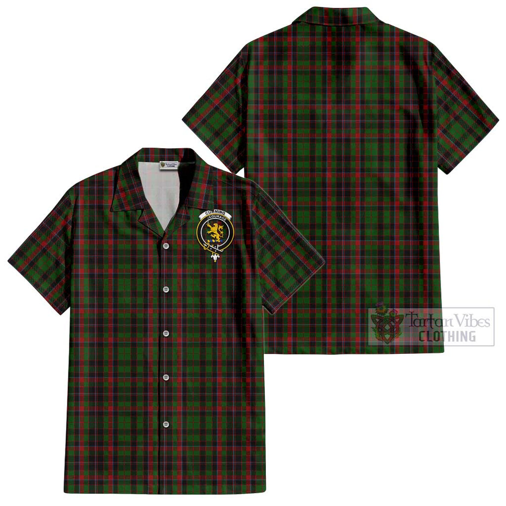 Cumming Hunting Tartan Cotton Hawaiian Shirt with Family Crest Kid - Tartan Vibes Clothing