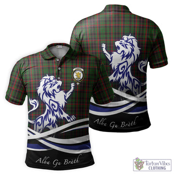 Cumming Hunting Tartan Polo Shirt with Alba Gu Brath Regal Lion Emblem