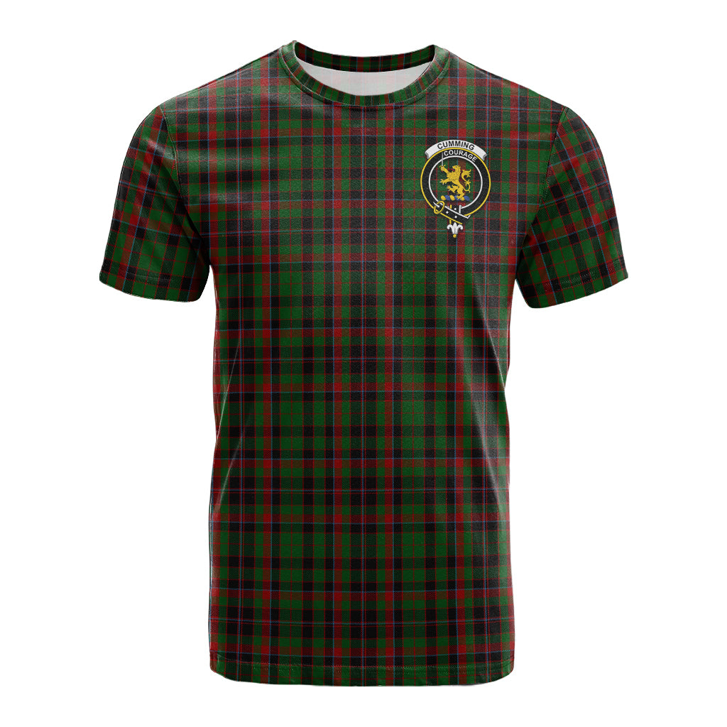 Cumming Hunting Tartan T-Shirt with Family Crest - Tartan Vibes Clothing