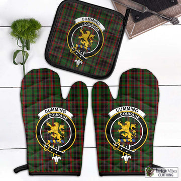 Cumming Hunting Tartan Combo Oven Mitt & Pot-Holder with Family Crest