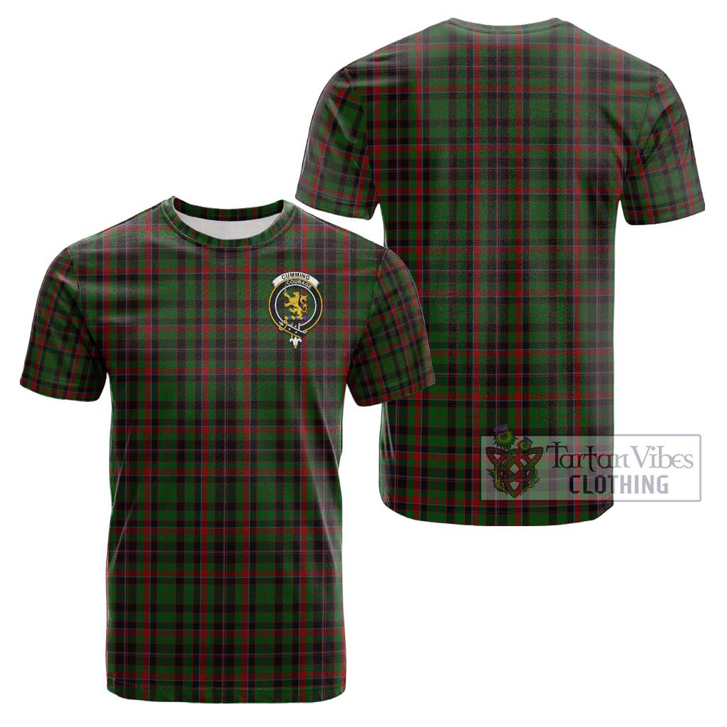 Cumming Hunting Tartan Cotton T-Shirt with Family Crest Kid's Shirt - Tartanvibesclothing Shop