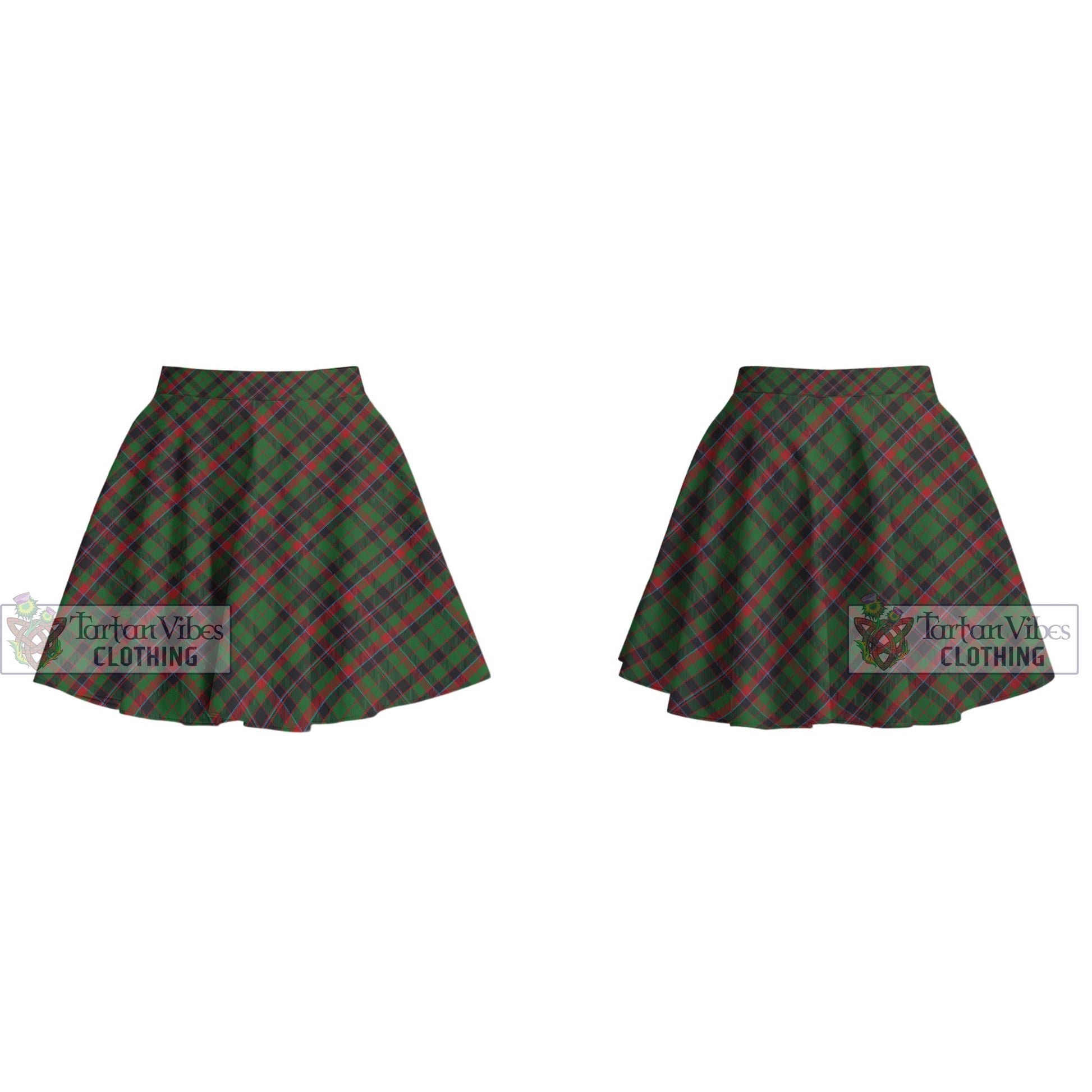 Tartan Vibes Clothing Cumming Hunting Tartan Women's Plated Mini Skirt