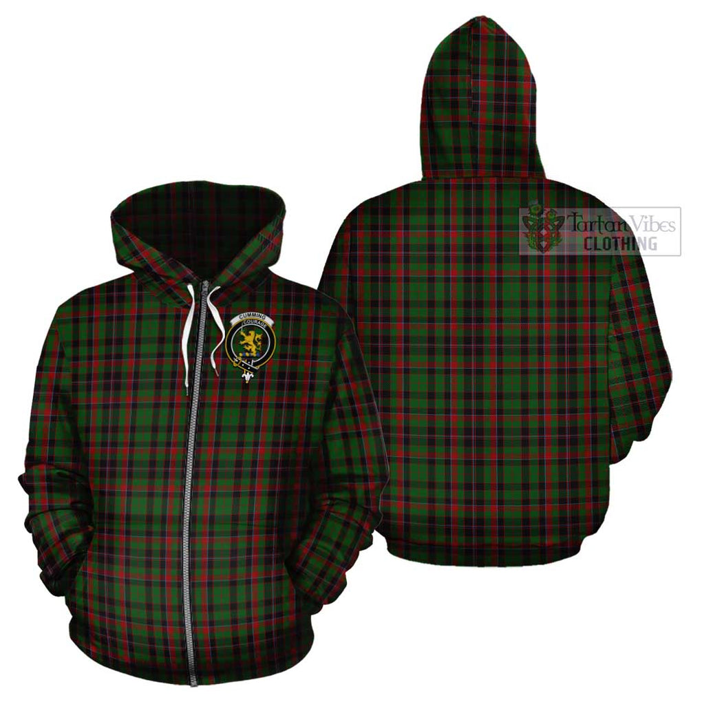 Cumming Hunting Tartan Cotton Hoodie with Family Crest Zip Hoodie - Tartan Vibes Clothing