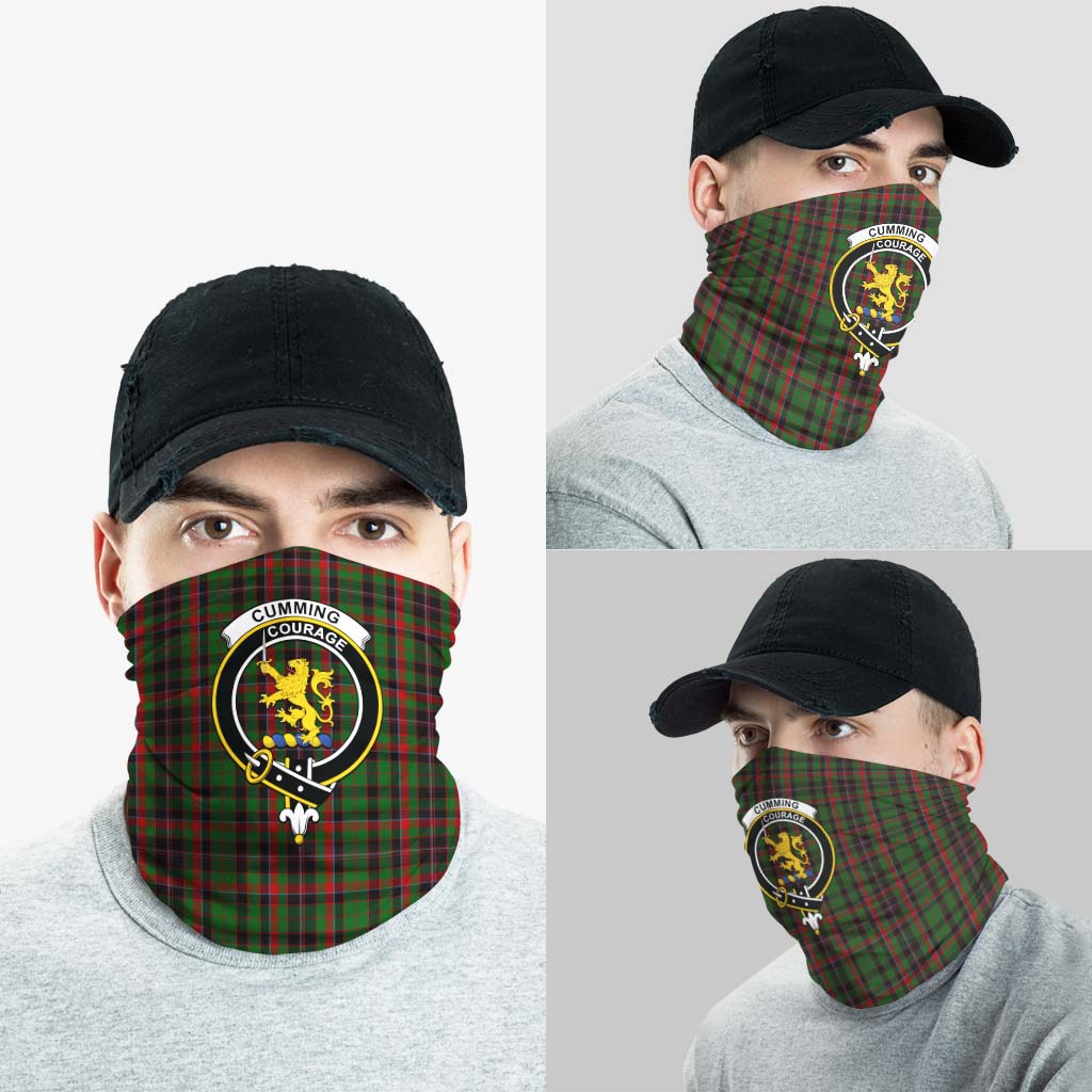 Cumming Hunting Tartan Neck Gaiters, Tartan Bandanas, Tartan Head Band with Family Crest