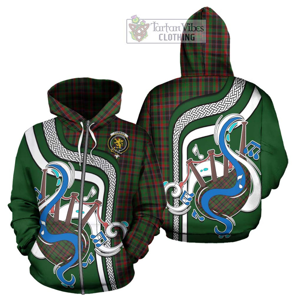 Cumming Hunting Tartan Hoodie with Epic Bagpipe Style - Tartanvibesclothing Shop