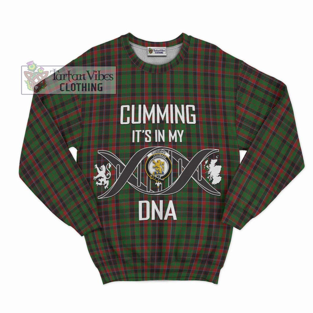 Cumming Hunting Tartan Sweatshirt with Family Crest DNA In Me Style - Tartanvibesclothing Shop