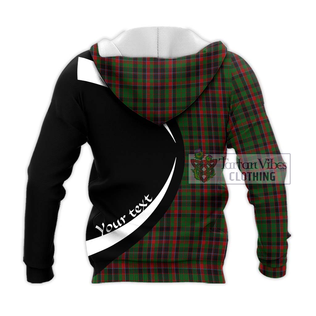 Cumming Hunting Tartan Knitted Hoodie with Family Crest Circle Style - Tartan Vibes Clothing