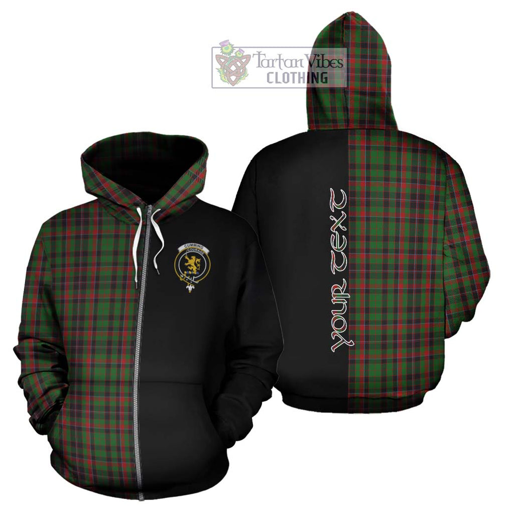 Cumming Hunting Tartan Hoodie with Family Crest and Half Of Me Style - Tartanvibesclothing Shop