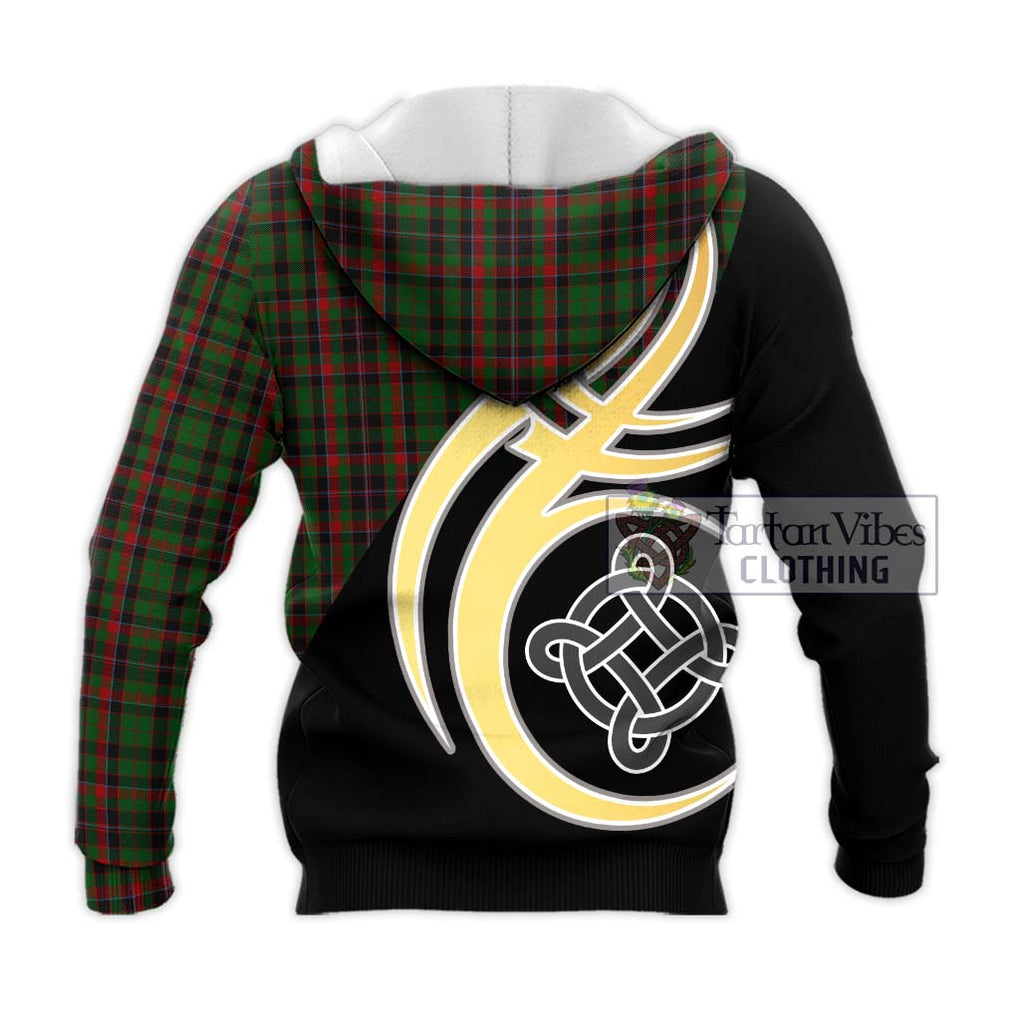 Cumming Hunting Tartan Knitted Hoodie with Family Crest and Celtic Symbol Style - Tartan Vibes Clothing