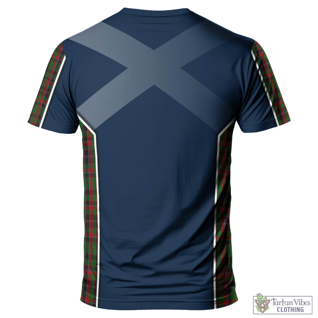 Tartan Vibes Clothing Cumming Hunting Tartan T-Shirt with Family Crest and Scottish Thistle Vibes Sport Style