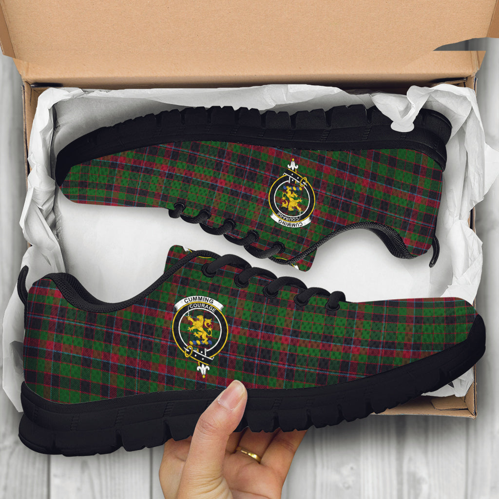 Cumming Hunting Tartan Sneakers with Family Crest - Tartan Vibes Clothing