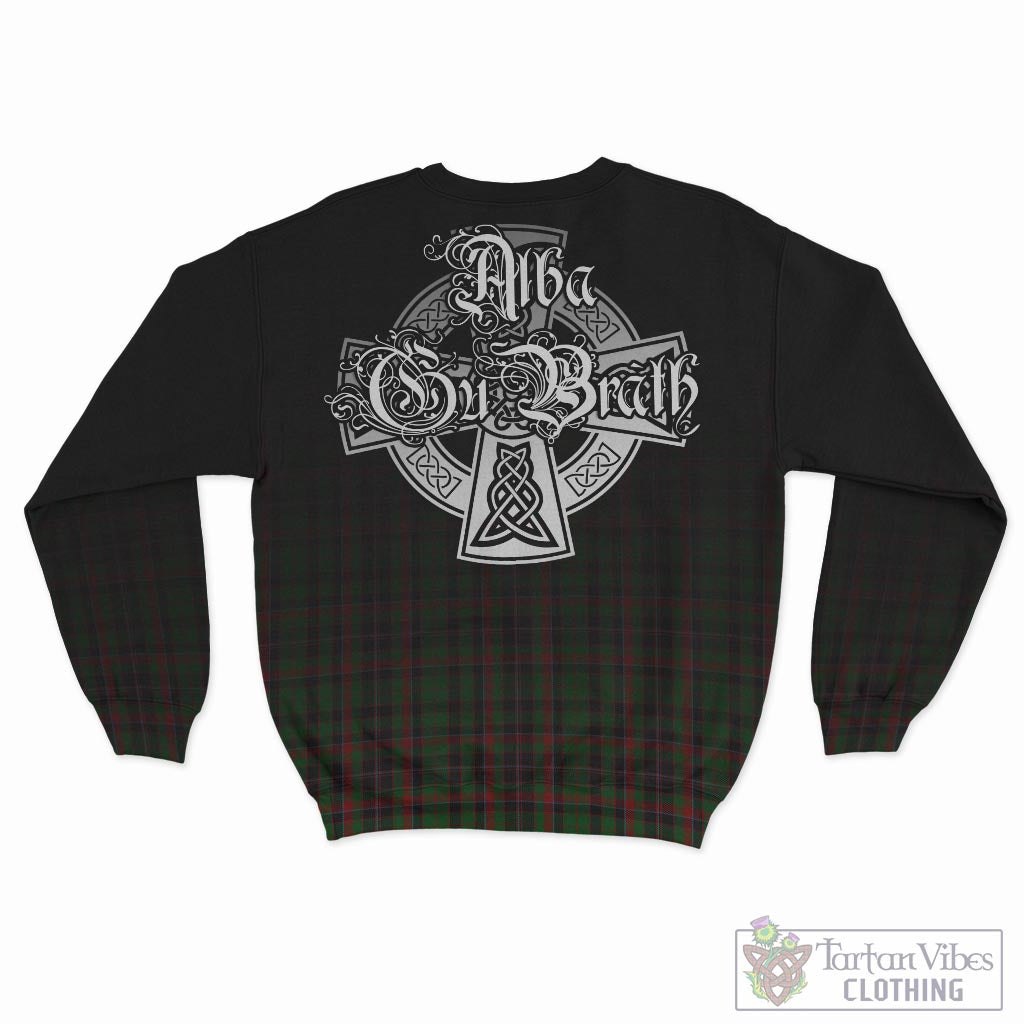 Tartan Vibes Clothing Cumming Hunting Tartan Sweatshirt Featuring Alba Gu Brath Family Crest Celtic Inspired