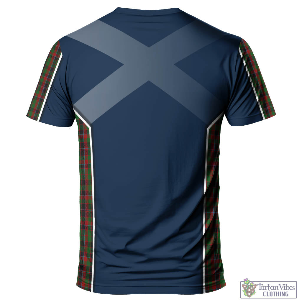 Tartan Vibes Clothing Cumming Hunting Tartan T-Shirt with Family Crest and Lion Rampant Vibes Sport Style