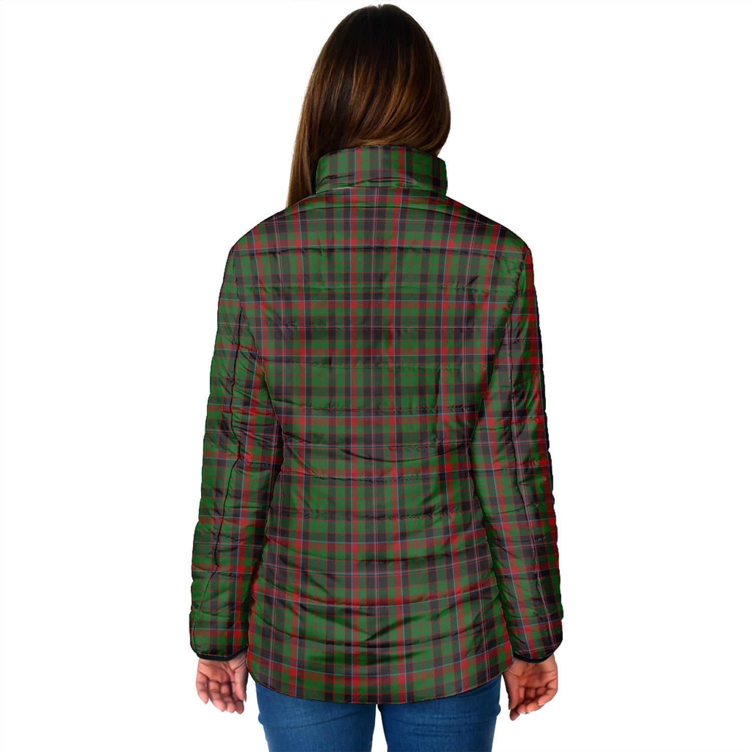 Cumming Hunting Tartan Padded Jacket with Family Crest - Tartan Vibes Clothing