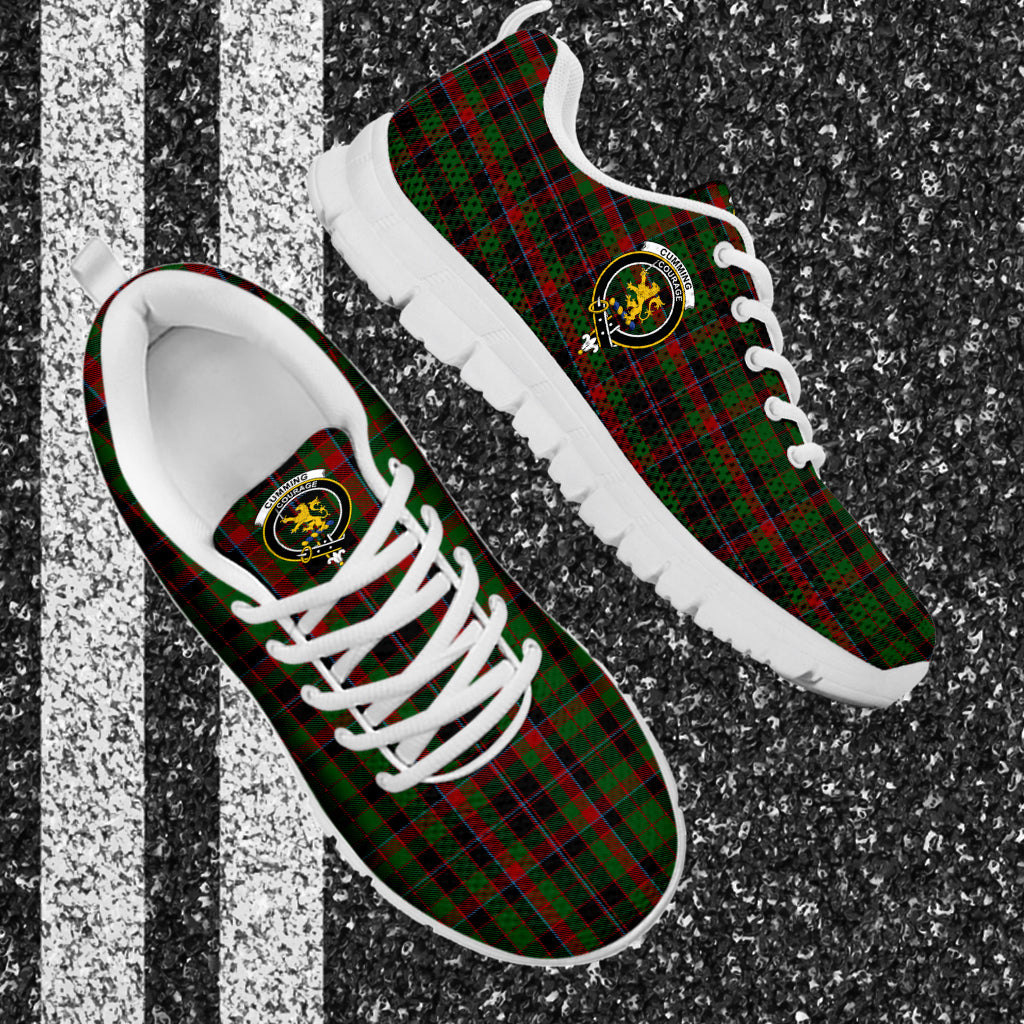 Cumming Hunting Tartan Sneakers with Family Crest - Tartan Vibes Clothing